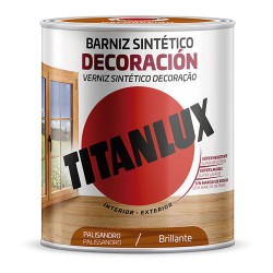 Barniz sintético decoración palisandro brillante 750ml titanlux m10100634
