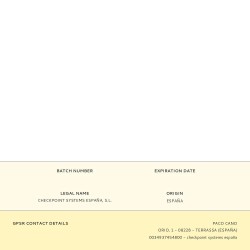 Pack 2000 etiquetas anti robo 3210 transparente 1,9x6,5cm 7223155 checkpoint