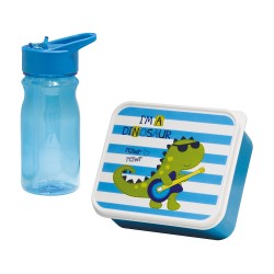 Caja infantil para merienda con cantimplora dino 0,85l/0,5l mondex