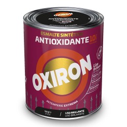 Esmalte sintético metálico antioxidante oxiron negro liso brillante 750ml titan 5809081