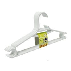 Perchas económicas blancas, 5 uds