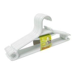Perchas económicas blancas, 10 uds