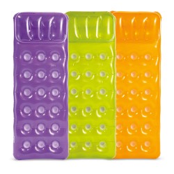 Colchoneta hinchable con reposacabeza, 188 x 71 cm, colores surtidos