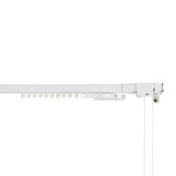 Riel reforzado extensible 120-210cm blanco cintacor - storplanet