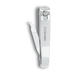 Cortauñas con lima cromado 8 cm