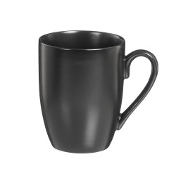 Juego de 6 tazas porcelana yumei 350 ml negra kozina