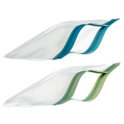 Bolsas reutilizables herméticas zip, 2 uds, 2 colores surtidos, 23 x21 cm