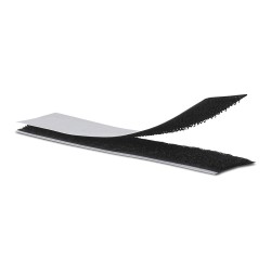 Tira adhesiva de cierre de gancho y bucle 2x10cm. negro, 2143-3, inofix