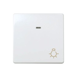 Pulsador ancho luminoso serie 27 blanco