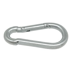 Mosquetón bombero sin seguro, msq01, acero galvanizado, 10 x 100 mm