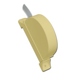 Recogedor exterior abatible pr02 18 mm marfil, 175 x 32 x 120 mm