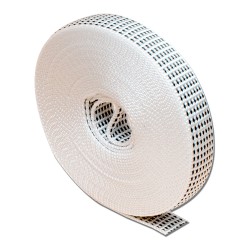 Cinta persiana pr26, blanca con moteado negro, 18 mm x 6 m