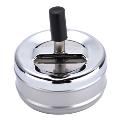 Cenicero metal con tapa giratoria, ø 9,5 x 9,5 cm