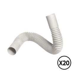 Curva flexible pvc ø 20 mm, 20 unidades