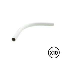 Curva rigida pvc ø 20 mm, gris, 10 unidades