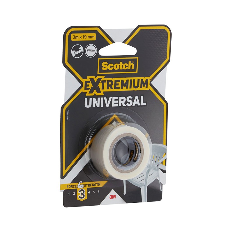 Cinta americana extremium 3 universal, 3 m x 19 mm, blanca