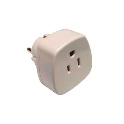 Adaptador estados unidos a europeo 16 a 250 v blanco (retractilado)