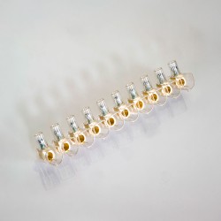 Regleta ciega transparente 10 polos 2,5 mm²