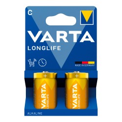 Pila alkalina longlife c - lr14 (blister cartón 2 uds) ø26,2 x 50 mm