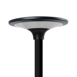 Luminaria solar led negra, ip65, 20 w 2300 im 4000 k