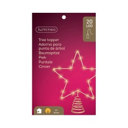 Estrella arbol navidad dorada alambre microled