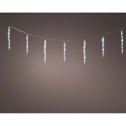 Luces de carámbano conectables exterior parpadeantes luz fria 60 led 3,6 m