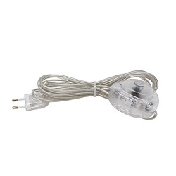 Interruptor eléctrico de pié con cable, 2,5 a 250 v, 3 m, transparente