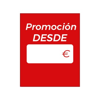 Cartel outlet rojo para 00180 00181 39x48cm