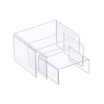 Pack de 3 expositores elevados de metacrilato 3mm