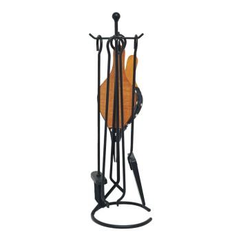 Kit de chimenea color negro 5 piezas 20,5 x 66 cm