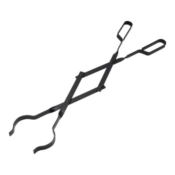 Tenaza metálica para chimenea color negro 7 x 1,1 x 46 cm