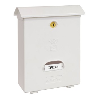 Buzón individual exterior, mediano, classic, poliestireno, blanco, 27 x 11 x 34,6 cm