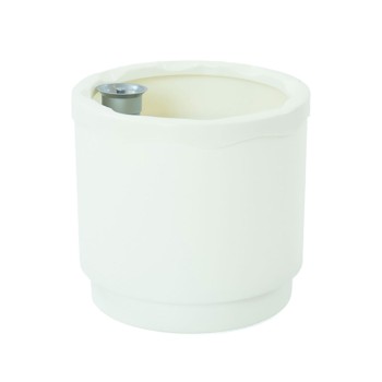 Hidrojardinera color blanco ø18x17cm plastiken