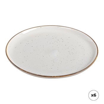 Plato llano de porcelana, akiko, ø25 cm, 6 uds
