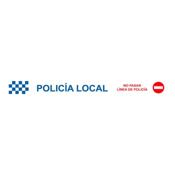 Cinta balizamiento policía local 75 mm x 0,05 mm x 200 m