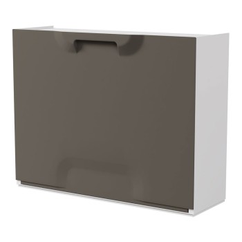 Zapatero apilable de polipropileno marrón 51 x 17,3 x 40,1 cm