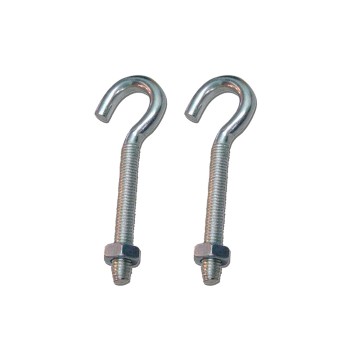 Hembrilla abierta con tuerca hm02, m6 x 50 mm, zincado, blister 2 uds