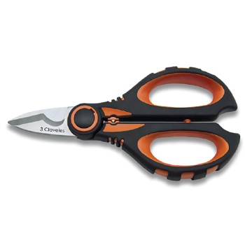 Tijera electricista multifunción de acero inoxidable de 16 cm con funda