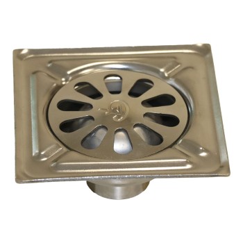 Sumidero de patio, acero inoxidable, marine, 25 x 25 cm