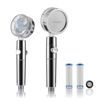 Mango de ducha con hélices de presión y filtro purificador, heliwer