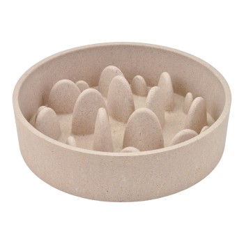 Comedero bambú, slow, beige, 1430 ml, ø21,5 x 21,5 x 6 cm