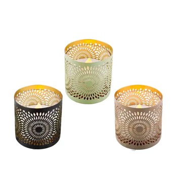 Vela solar con efecto de llama, colores variados