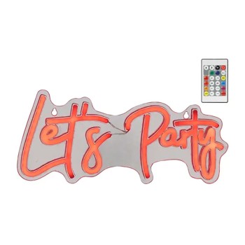 Luz led neón decorativa let´s party