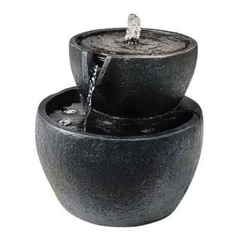 Fuente solar de poliresina, para exterior ip68, ø21 x 8,3 cm