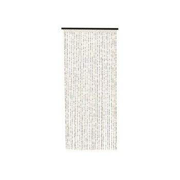 Cortina de bambú color marrón, dimensiones 90 x 200 cm