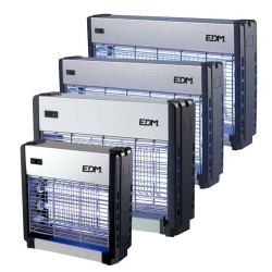 Mata insectos profesional eléctrico, cromo/negro, 2 x 6w 30 m 25,5 x 9 x 26 cm