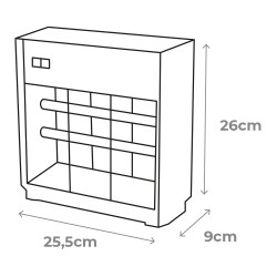 Mata insectos profesional eléctrico, cromo/negro, 2 x 6w 30 m 25,5 x 9 x 26 cm