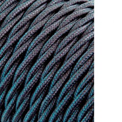 Carrete cable textil trenzado h03vv-f 2 x 0,75 mm² gris oscuro, 25 m
