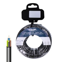 Carrete manguera tubular vv-k06/1kv 4 g 2,50 mm² negra, 5 m