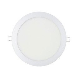 Downlight led empotrable redondo 20 w luz dia 4000 k 1500 lm cromado ø 22,5 cm